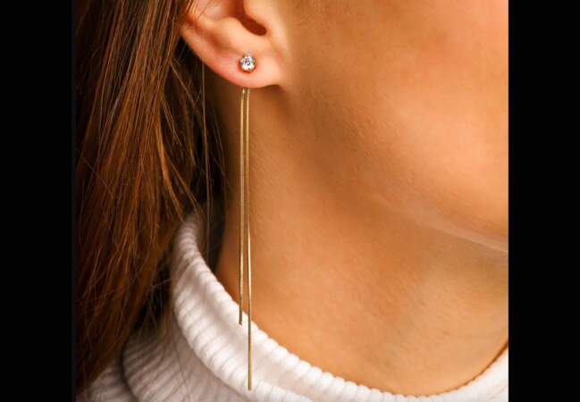 Boucles d’oreilles pendantes tendance : filante
