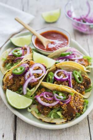 Tacos végétarien aux champignons et quinoa