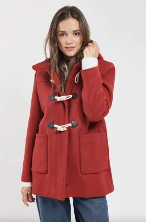 Duffle coat tendance : rouge 
