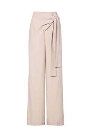 Pantalon large wrap beige, 39,99€