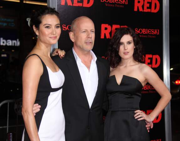 Bruce Willis avec son épouse Emma Heming et sa fille Rumer Willis