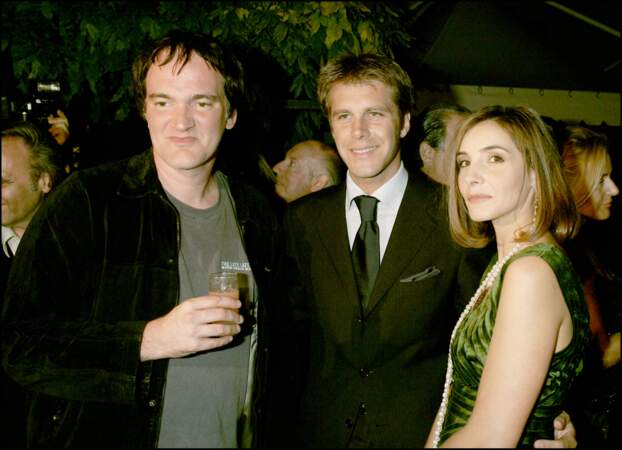 Clotilde Courau, Emmanuel-Philibert de Savoie et Quentin Tarantino à Venise, en Italie, en septembre 2004.