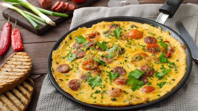  Plancha : l’omelette poivrons et merguez de Laurent Mariotte
