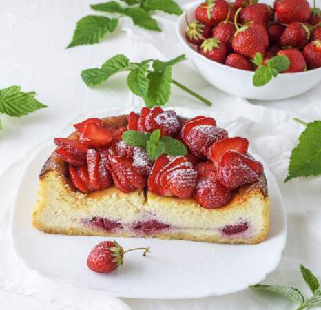 Gâteau moelleux aux fraises