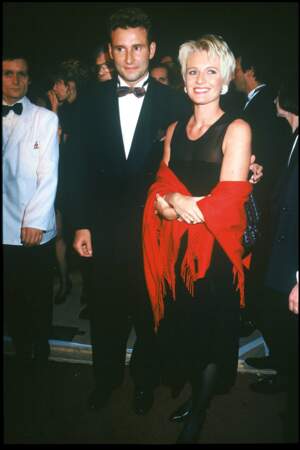 Pierre Sled et Sophie Davant lors de la cérémonie des "7 d'Or" en 1993.