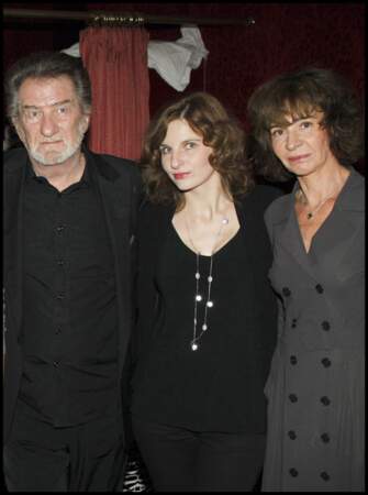 Eddy Mitchell et sa femme Muriel Bailleul avec leur fille Pamela : 2010