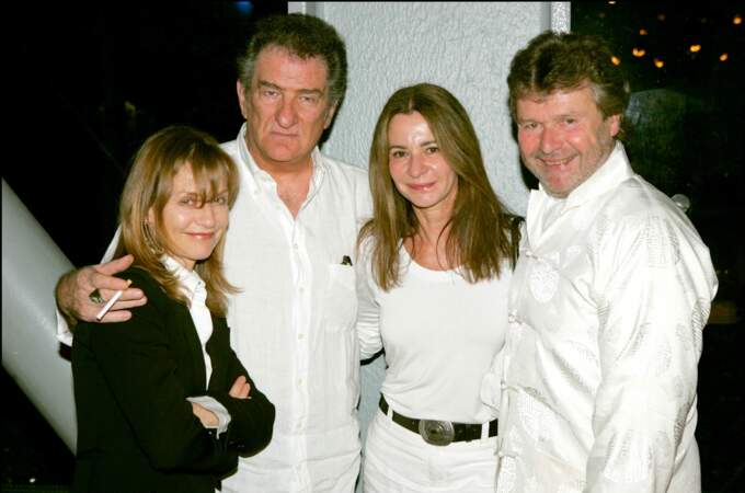 Eddy Mitchell et sa femme Muriel Bailleul, avec Isabelle Huppert et Alain-Dominique Perrin : 2004