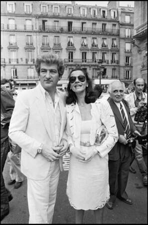 Eddy Mitchell et sa femme Muriel Bailleul : 1982