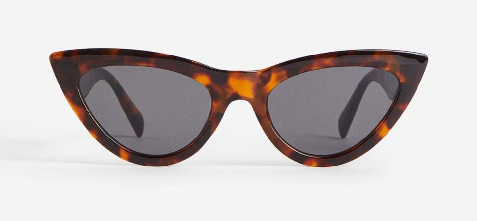 Les lunettes de soleil cat eye marron 