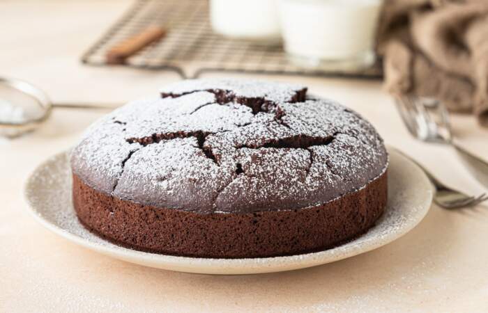 Gâteau au chocolat sans gluten, sans lactose et avec seulement deux ingrédients