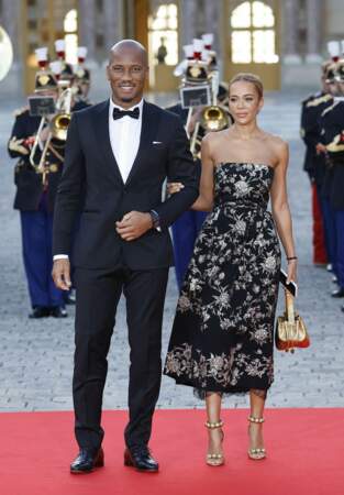 Le footballeur Didier Drogba et sa femme Gabrielle Lemaire