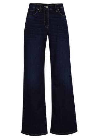 Jean extensible avec taille confortable, jambes extra larges, 32,99€