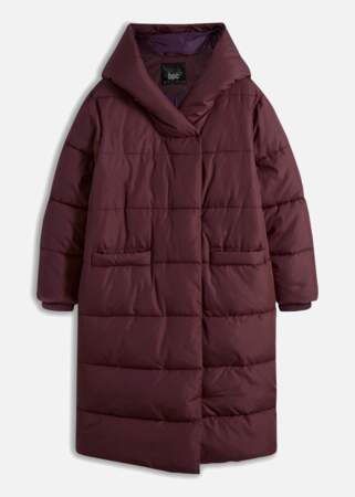 Manteau oversize en ouate avec capuche, 44,99€