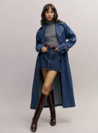Trench coat femme 2023 : le trench en jean