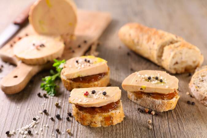 Le foie gras cuit en conserve