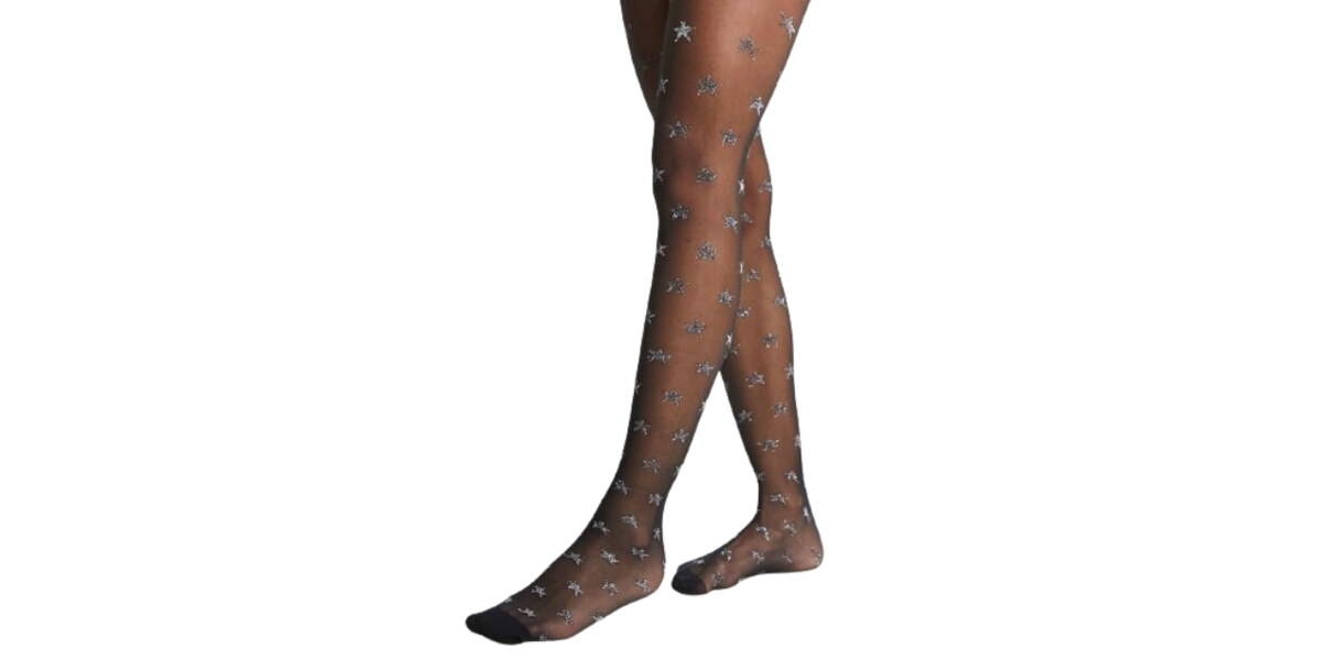 Generisch 2025 Collants en résille pour enfants Collants résille à paillettes Collants en résille pour enfants Collants à paillettes Noir Paillettes Pour Halloween Fête Costume Cosplay Chaussettes
