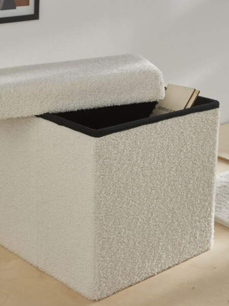 Lot De 3 Boîtes à Livres Décoratives SOULLION - Rangement Élégant Empilable Crème Beige