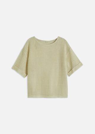 T-shirt oversize à structure en polyester et coton, 22,99€