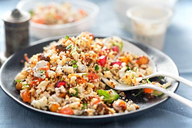 Salade de quinoa, carotte et feta, la recette saine et gourmande