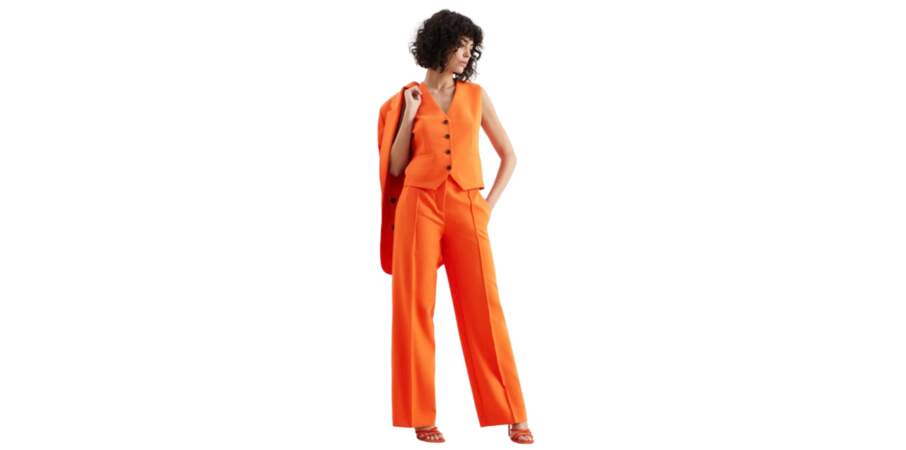 Pantalon en toile orange