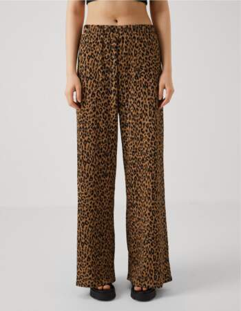 Pantalon fluide léopard