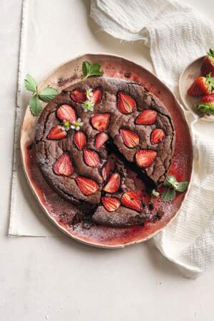 Gâteau express choco-fraises