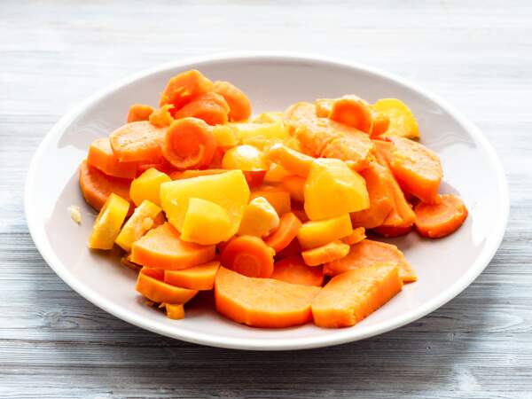Les carottes cuites à la vapeur