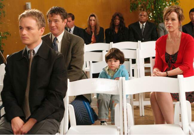 Jamie, au milieu de ses parents, Hal et Loïs