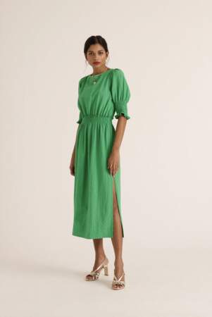 La robe longue verte 