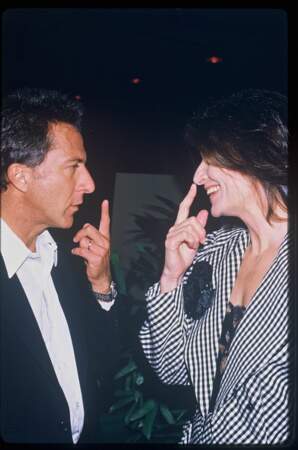 Anouk Aimée et Dustin Hoffman en 1985