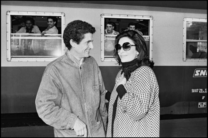 Claude Lelouch et Anouk Aimée au Festival de Cannes en 1986